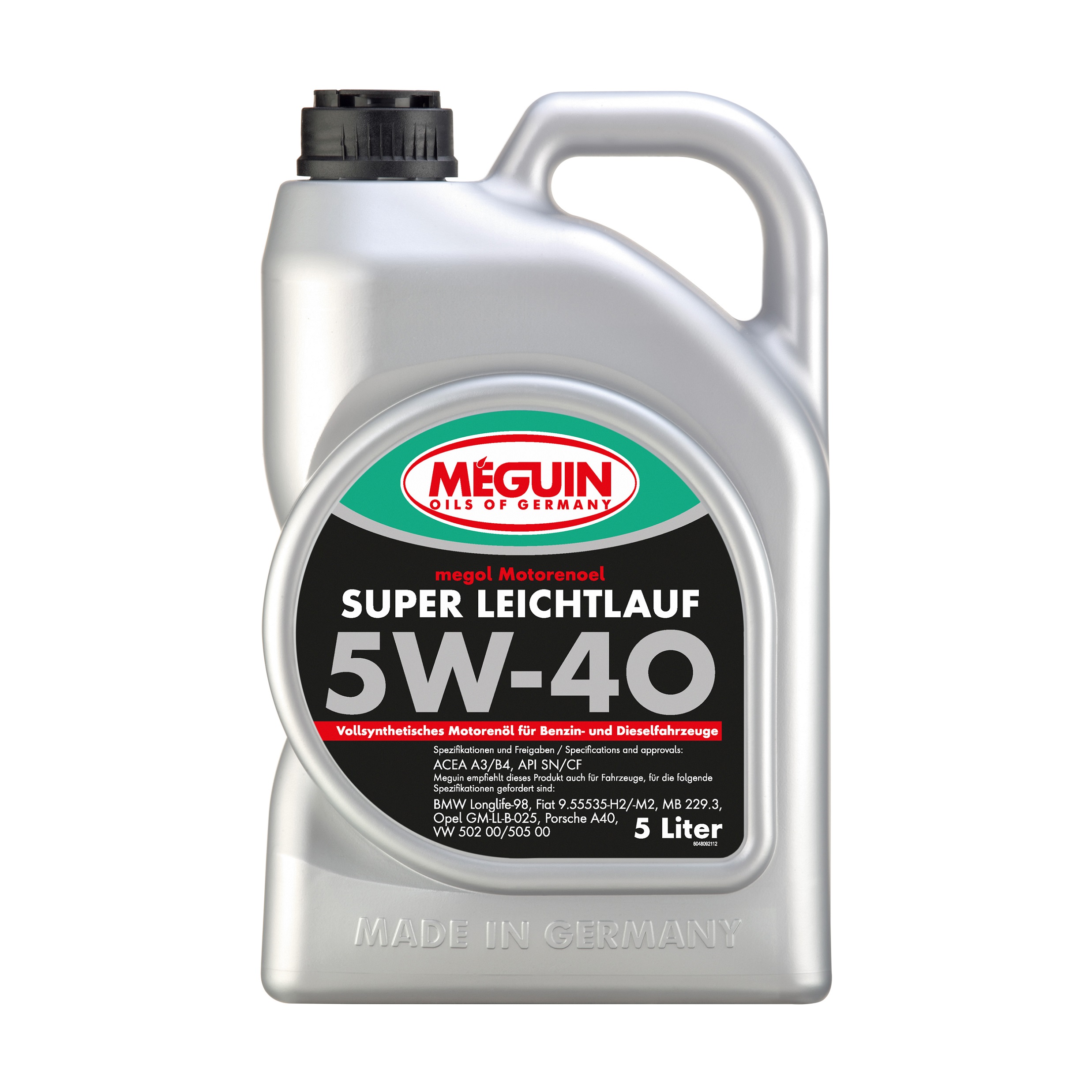 Олива моторна Meguin SUPER LEICHTLAUF SAE 5W-40 5 л
